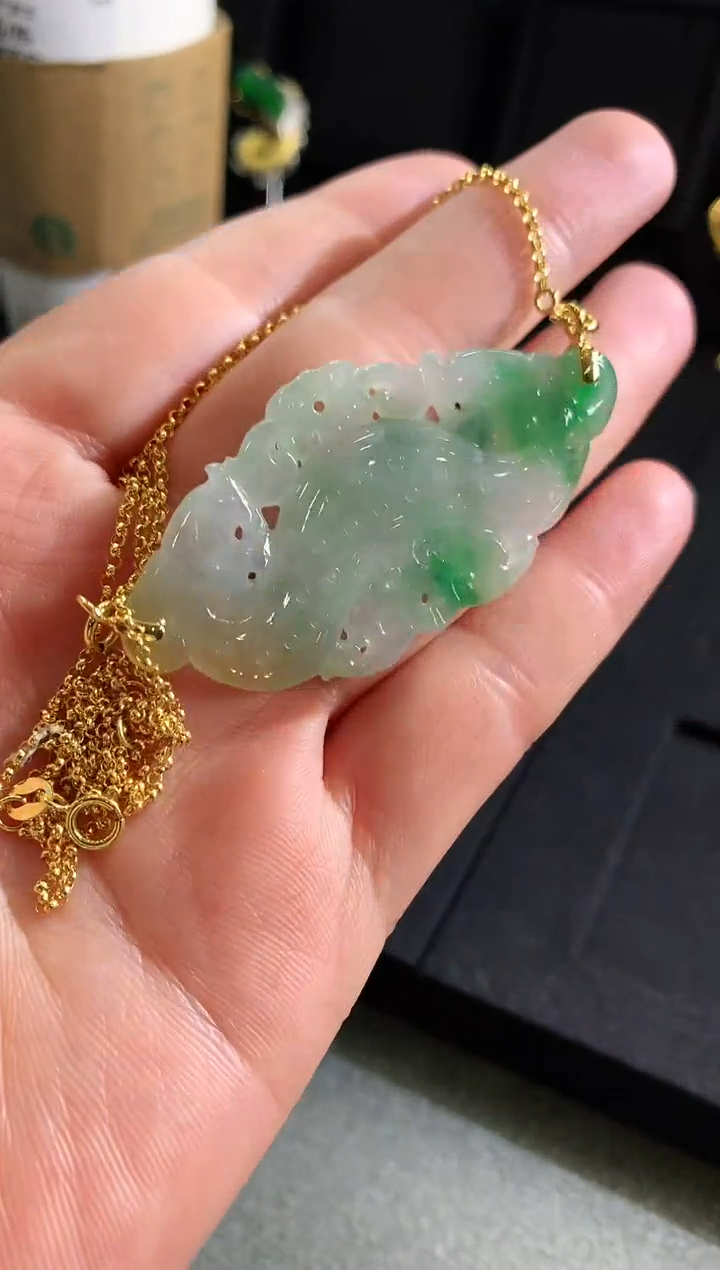 【闪购商品】翡翠颈饰18K金镶嵌颈饰