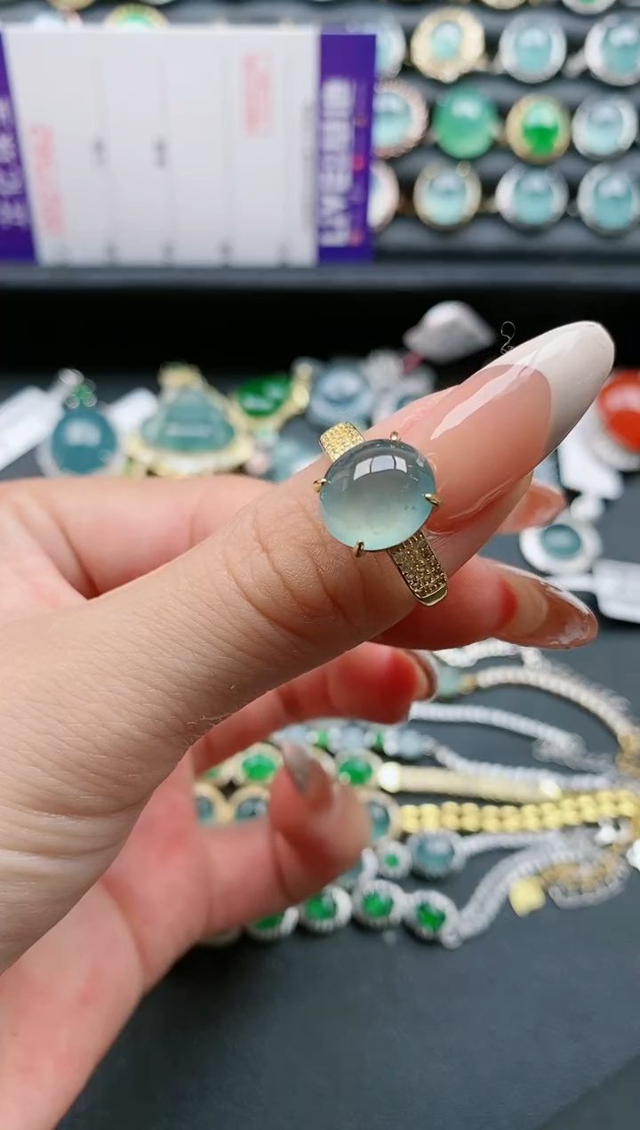 【闪购商品】翡翠戒指银S925镶嵌111111