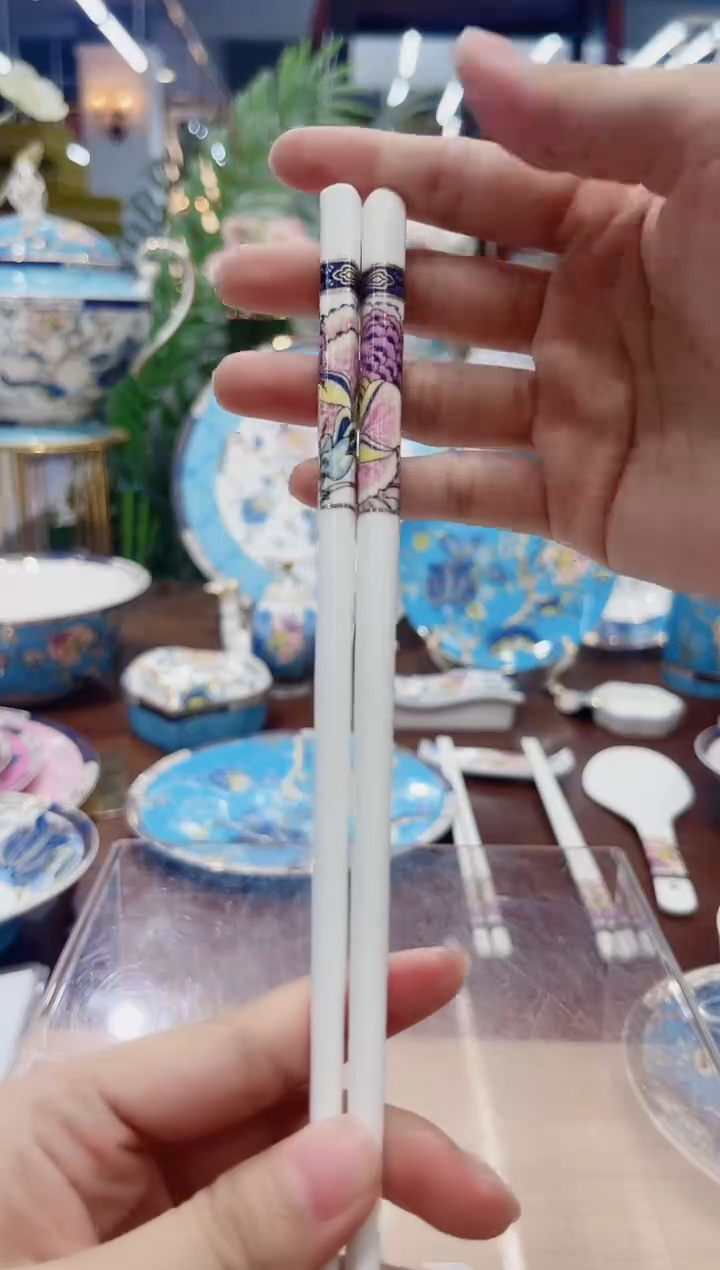 36%以上骨粉骨瓷翡翠筷子1双