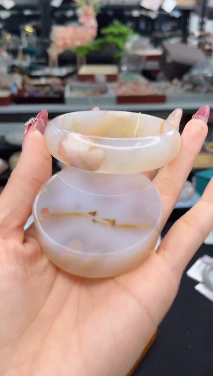 【闪购商品】石英质玉手镯未镶嵌56圈口（赠品镯心）3503756