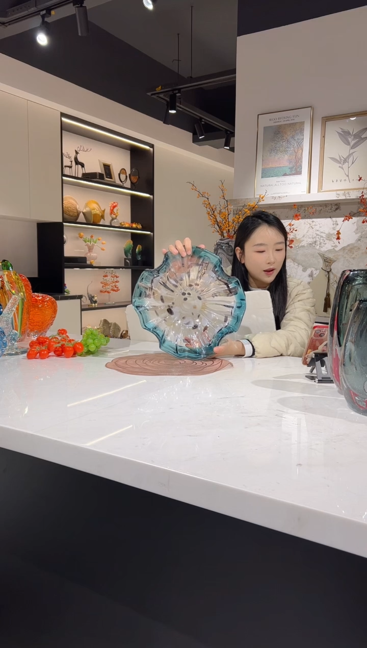 【闪购商品】琉璃荷叶果盘