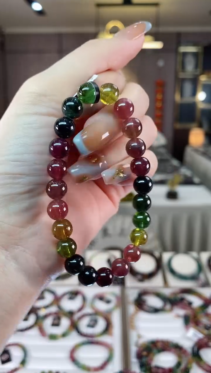 【闪购商品】碧玺收藏级单圈手串8mm+未镶嵌（多样性发一条）dan