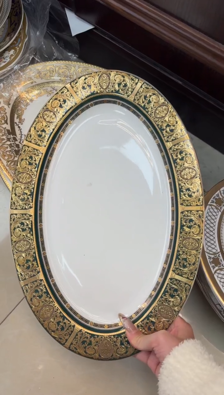 【闪购商品】瓷片12英寸鱼盘福利款 微瑕