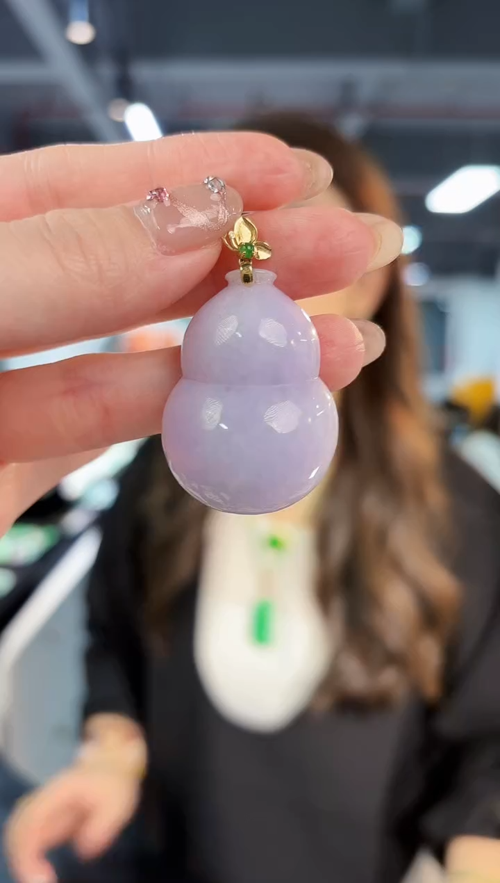 【闪购商品】翡翠颈饰18K金镶嵌缅料A货/支持复检/一件