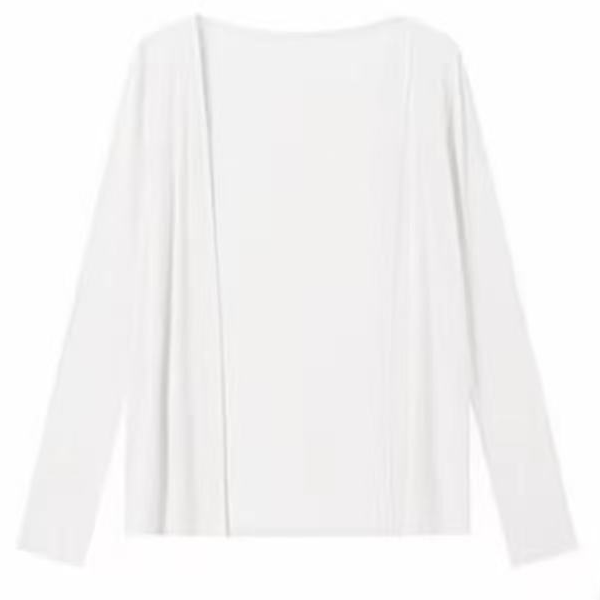 莫代尔白色开衫女夏韩系千金感温柔纯欲