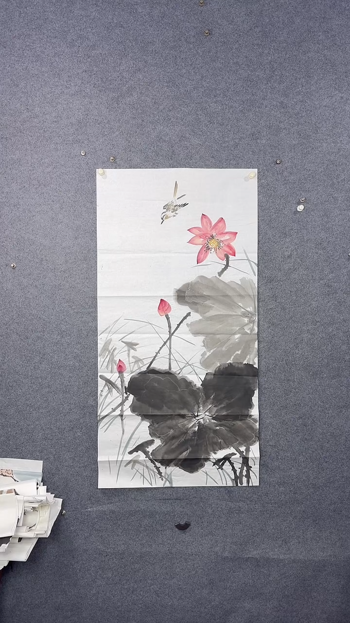 国画136*68吴铁成作品