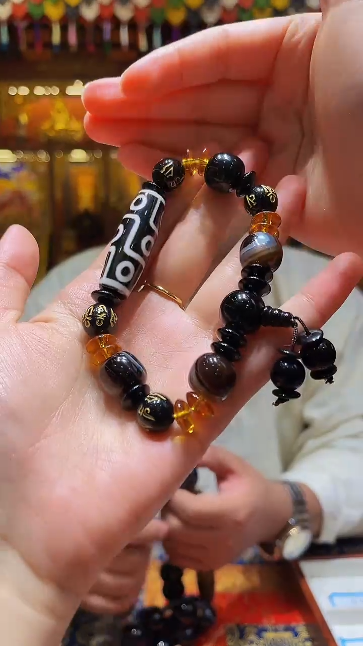 【闪购商品】玛瑙/玉髓未镶嵌DIY手串九眼多样性发其一31323
