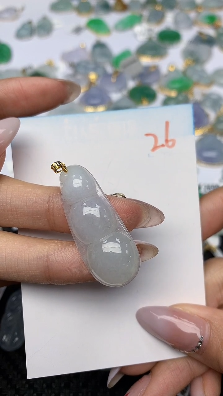 【闪购商品】翡翠颈饰18K金镶嵌 天然翡翠A货