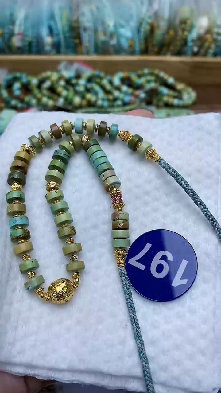 【闪购商品】绿松石项链银S925镶嵌197