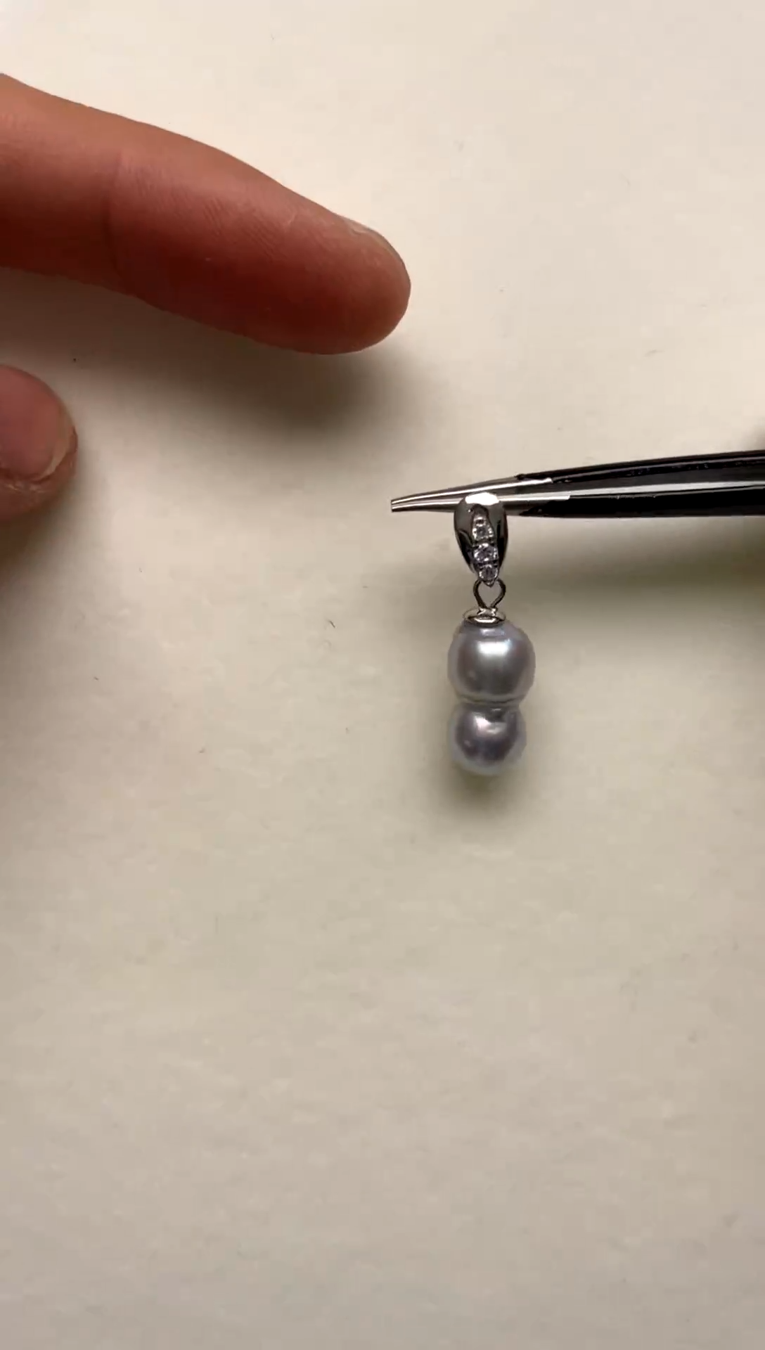 颈饰银S925镶嵌海水珍珠 