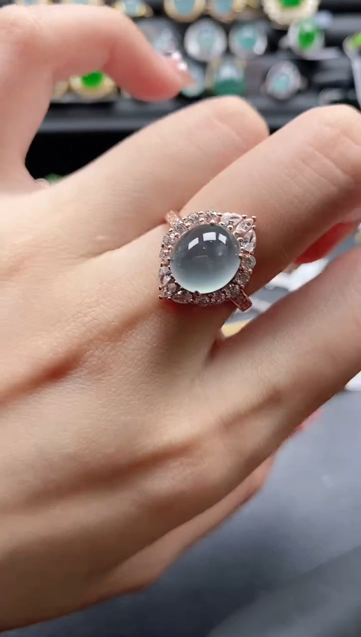 【闪购商品】翡翠戒指银S925镶嵌1111