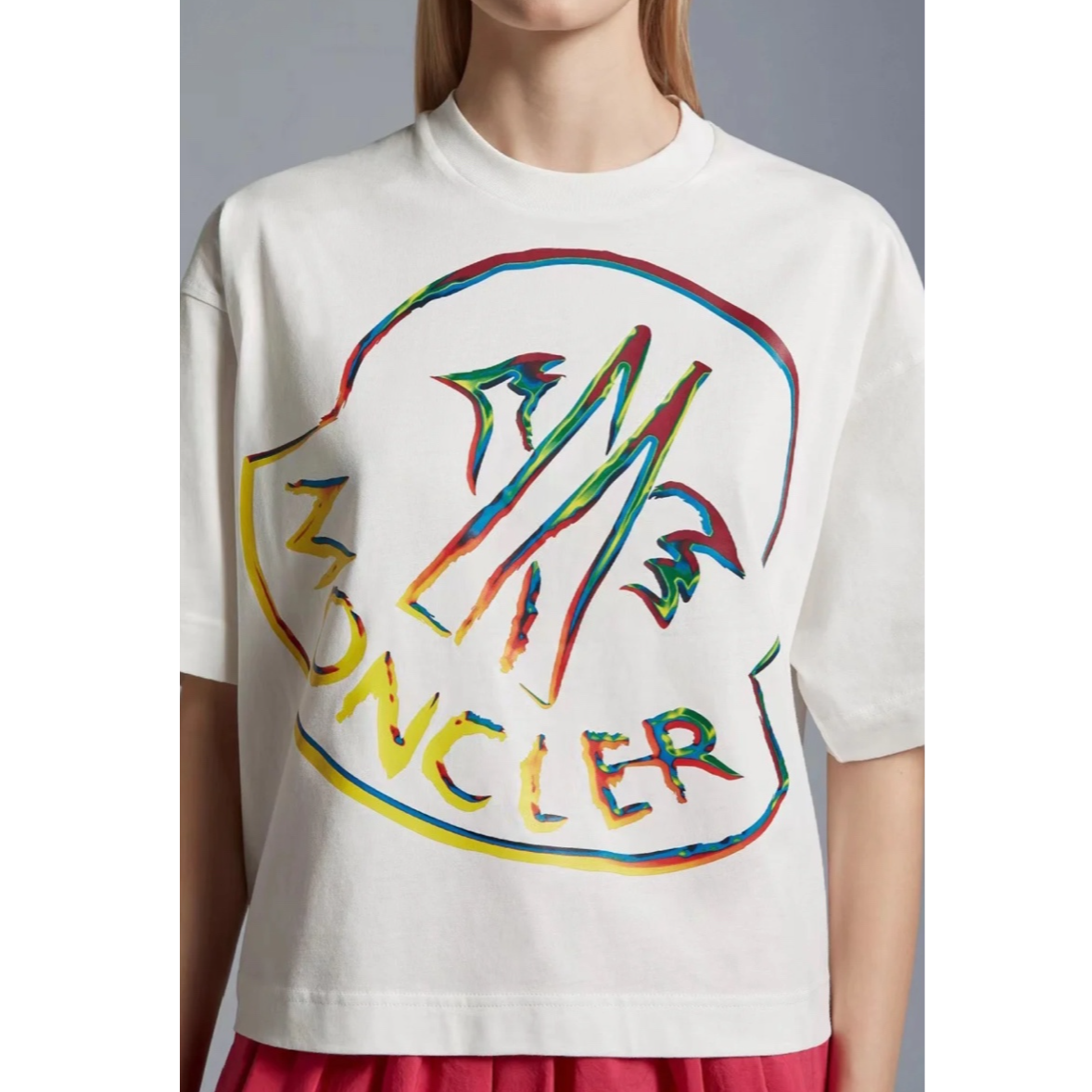 未使用 MONCLER 白色字母短袖T恤 I10938C00026 899SP  8773718