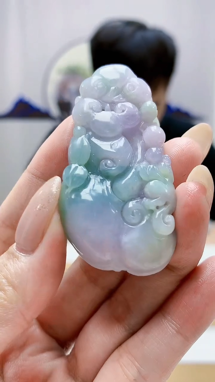 未镶嵌定制翡翠4868MM-毛货挂件61