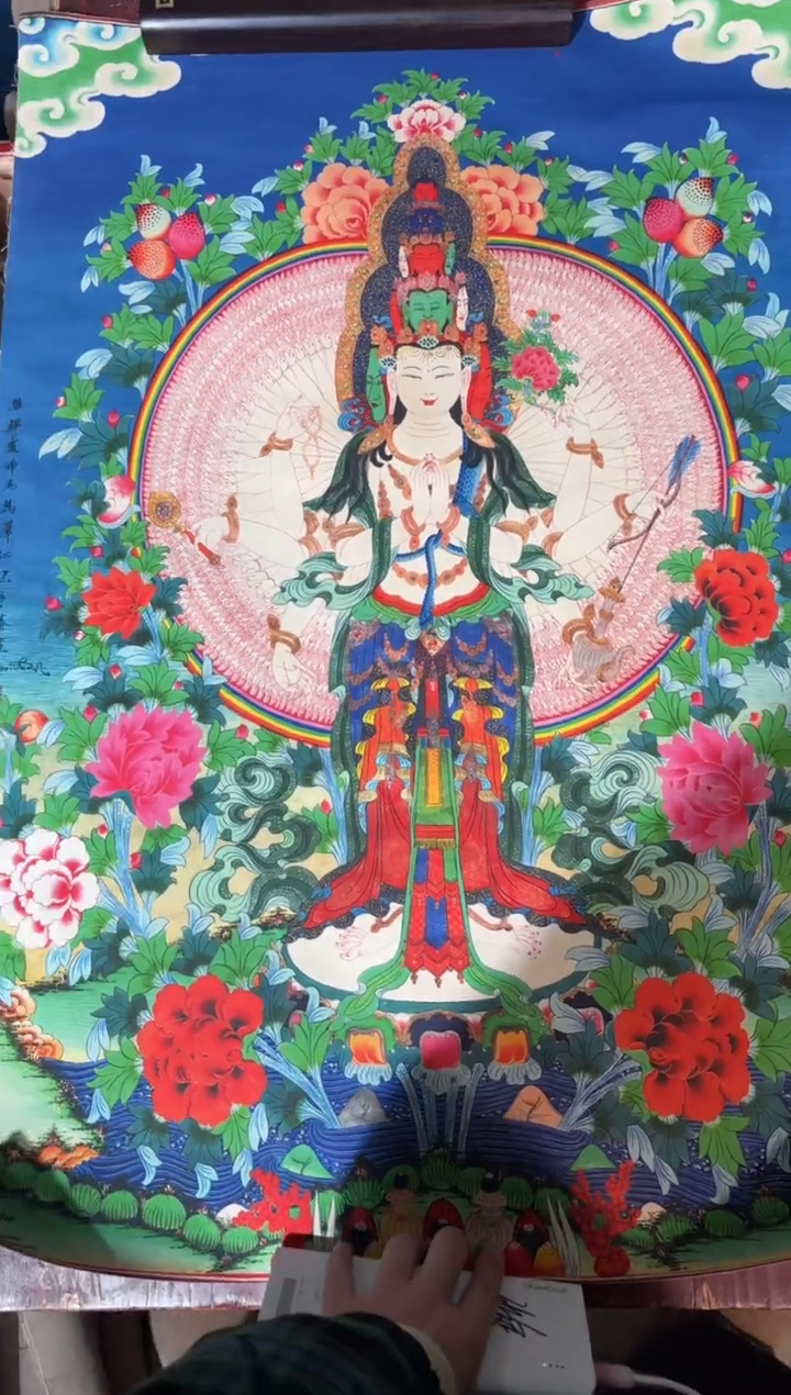 卷轴画龙妹唐卡直播tk16