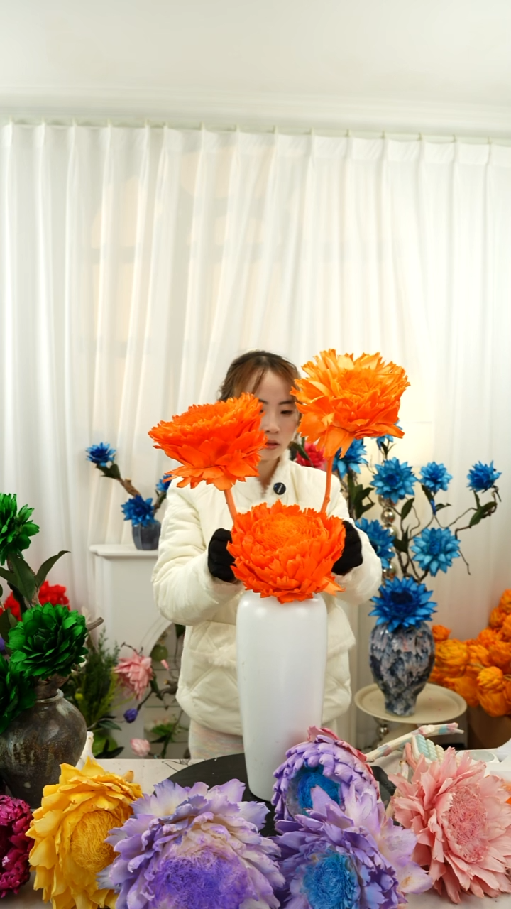 永生洋蓟 霸王花 三个头微瑕【爱马仕橙】A24