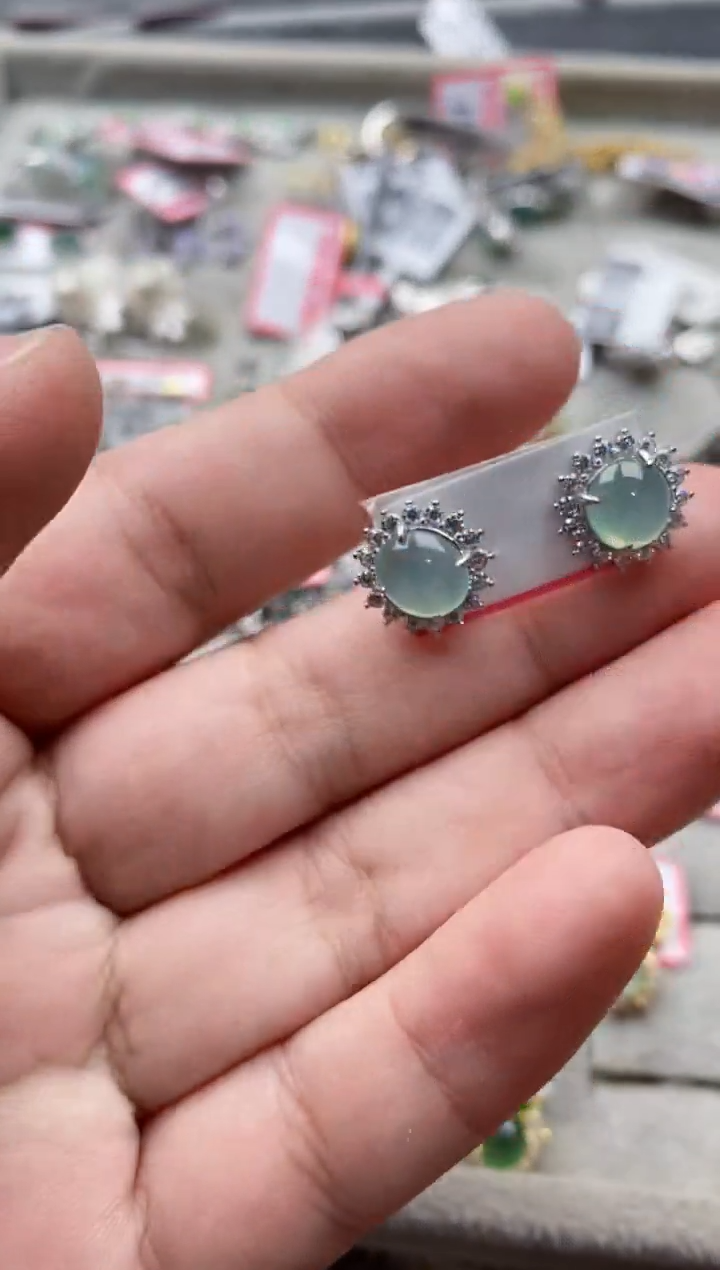 【闪购商品】翡翠戒指银S925镶嵌555555---6