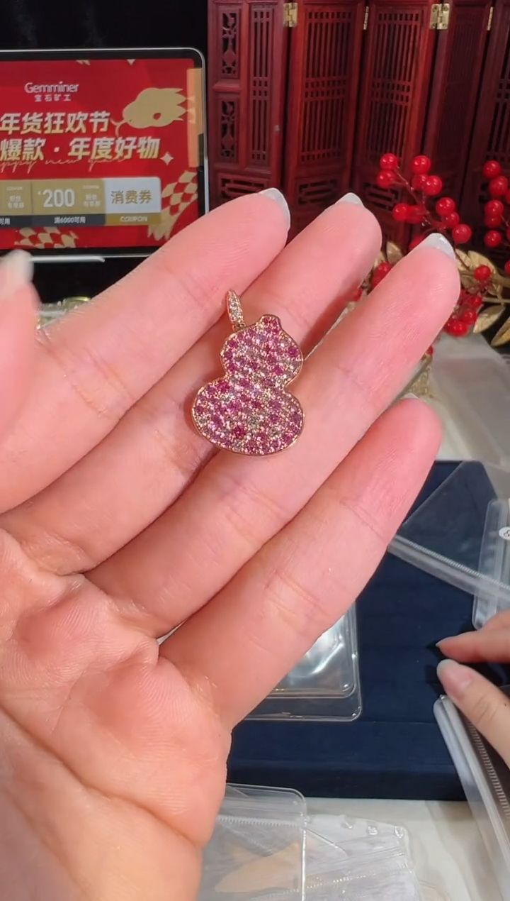 【闪购商品】彩色蓝宝石颈饰18K金镶嵌BN16562-3#-R#9