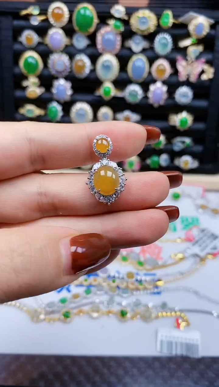 银S925镶嵌戒指翡翠192