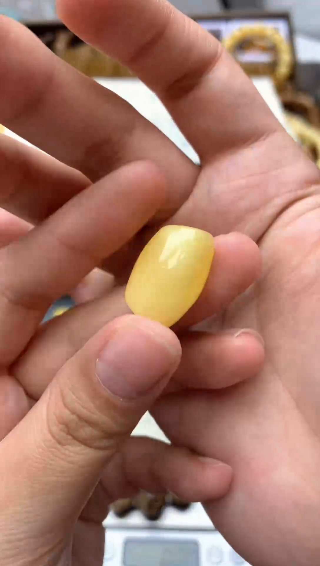 【闪购商品】琥珀珠宝奇石未镶嵌048琥珀蜜蜡花粉小坑