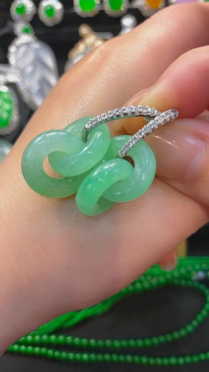 【闪购商品】翡翠颈饰未镶嵌耳环