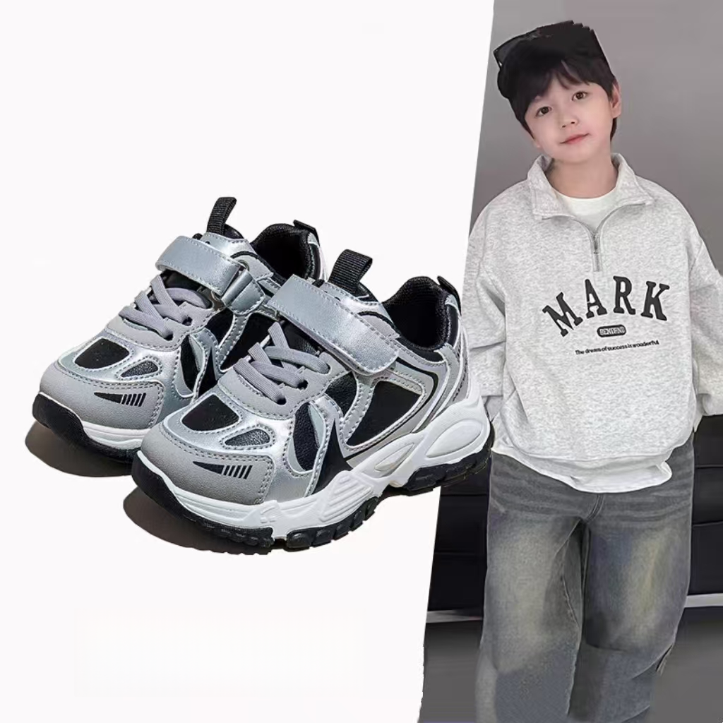 【012】春秋季儿童老爹鞋防水运动鞋防滑休闲舒适软底潮流鞋D