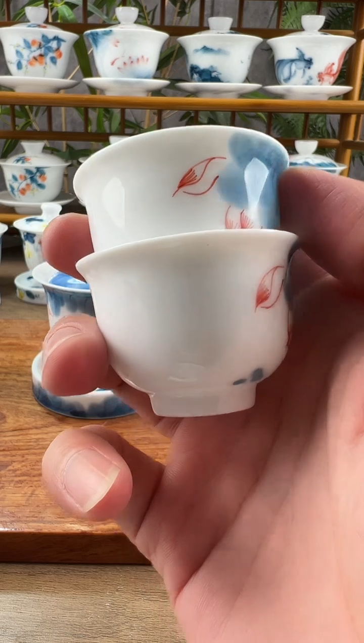 【闪购商品】全品线条莲美人杯6个