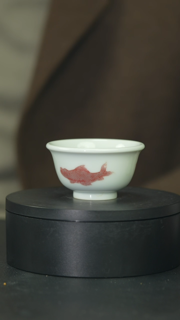 【闪购商品】杯釉里红六篆甲辰庐陵昱西小压手杯