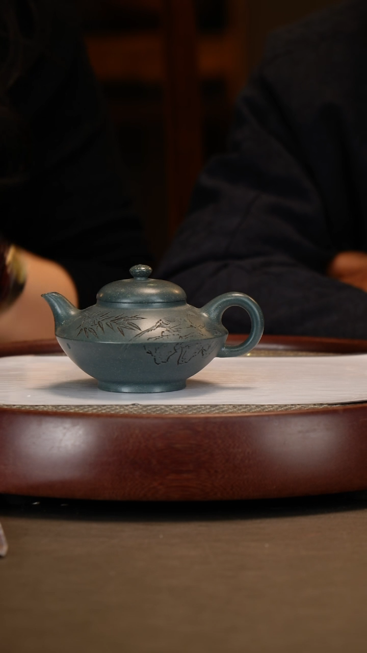 【闪购商品】紫砂茶壶【陈小听】雪花绿合欢  230CC