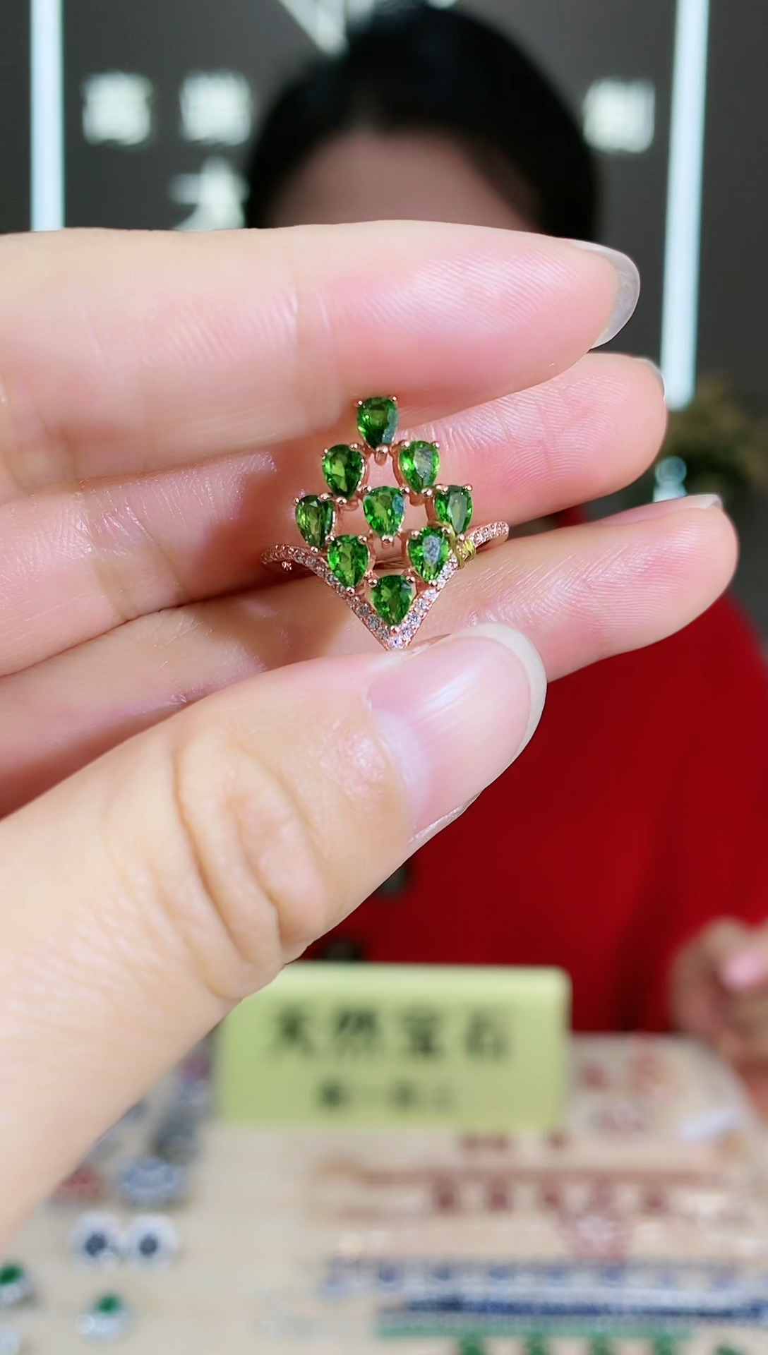 【闪购商品】透辉石手饰银S925镶嵌手饰