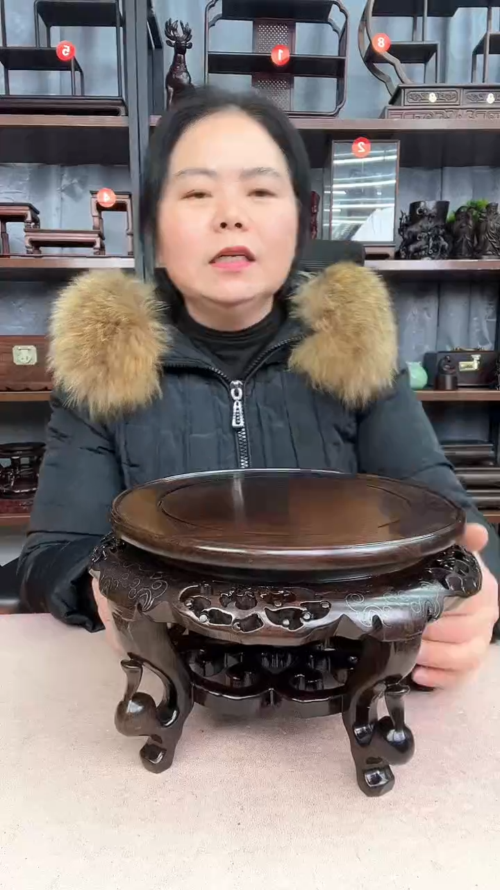 【闪购商品】乌木类端景台3019小李红木工艺品小李红木工艺品