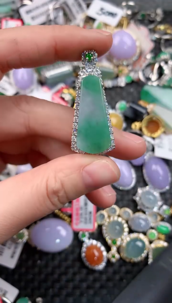 银S925镶嵌戒指翡翠12-12-12    10