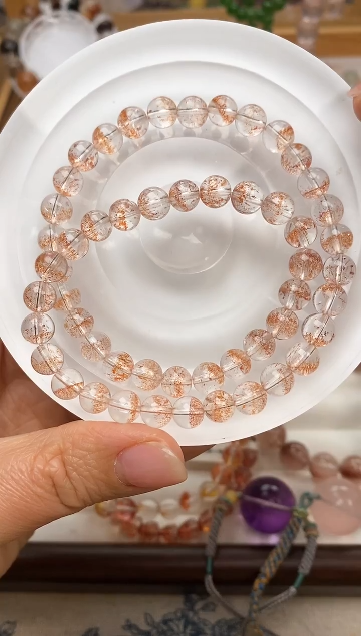 未镶嵌手链水晶芬达色金草莓7.2