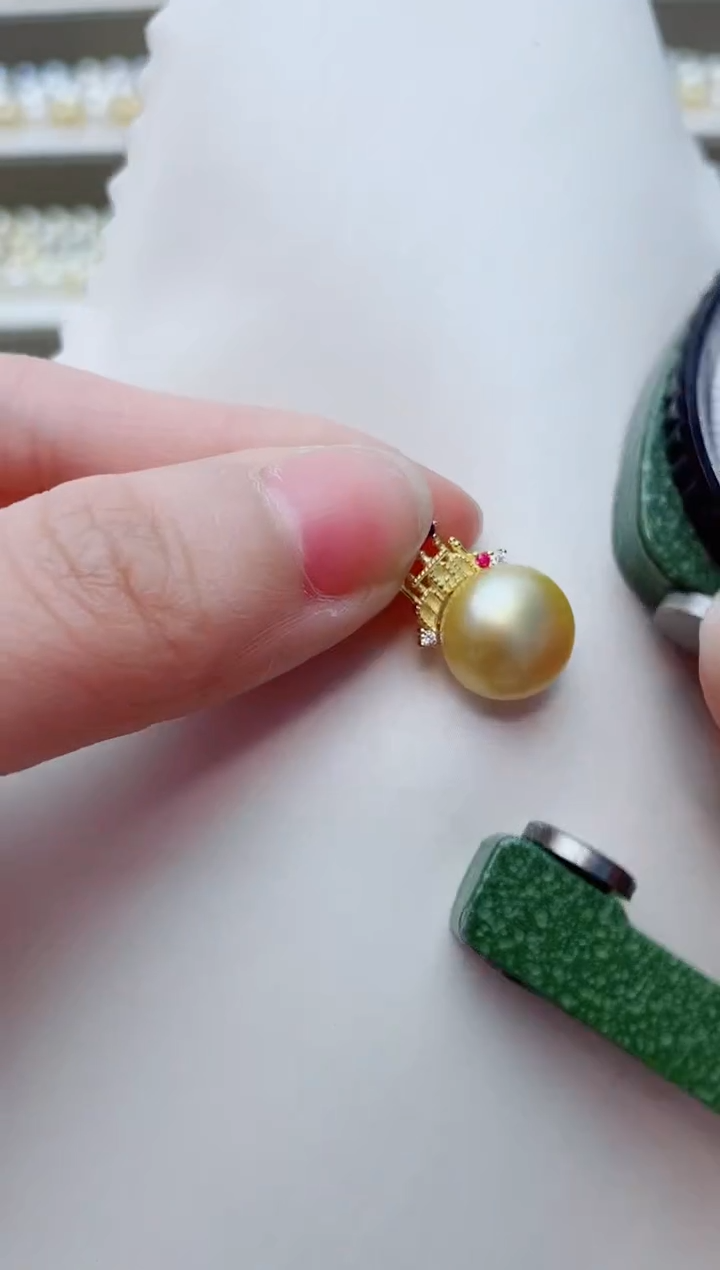 海水珍珠银S925镶嵌颈饰A110