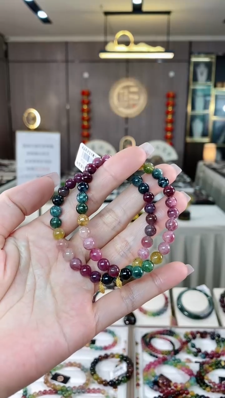 【闪购商品】碧玺单圈手串6mm+未镶嵌（多样性发一条）hon