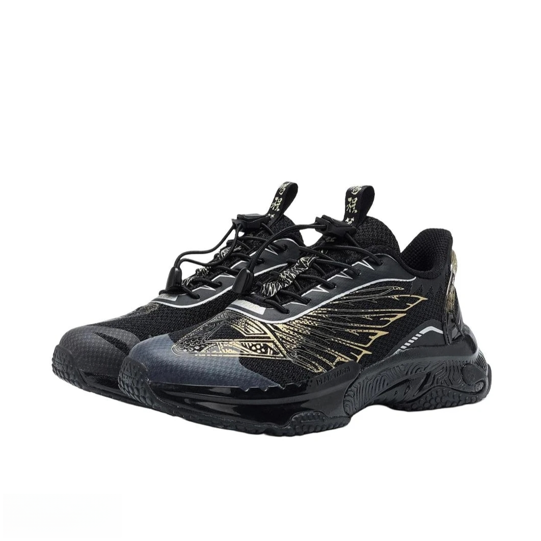 Peak/匹克2310H-男童态极鲲鹏系列抽拉绳双网儿童跑鞋黑色缓震