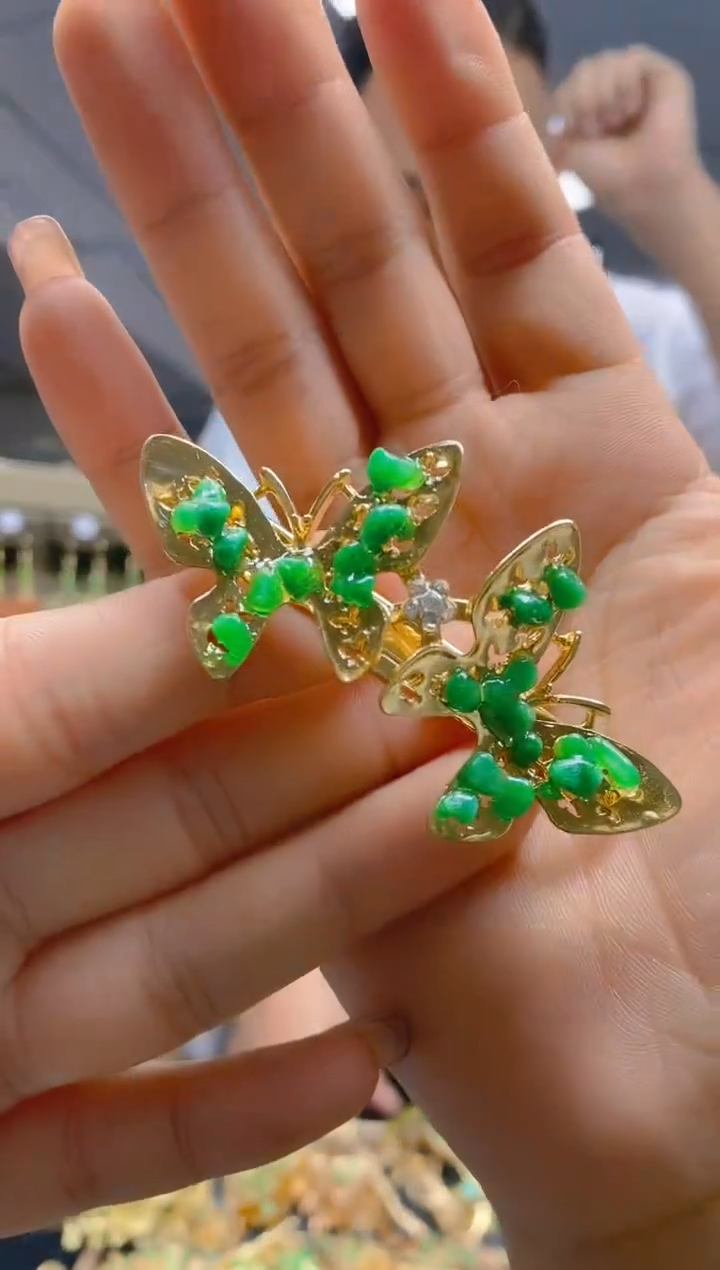 【闪购商品】翡翠耳饰合金0547翡翠发簪