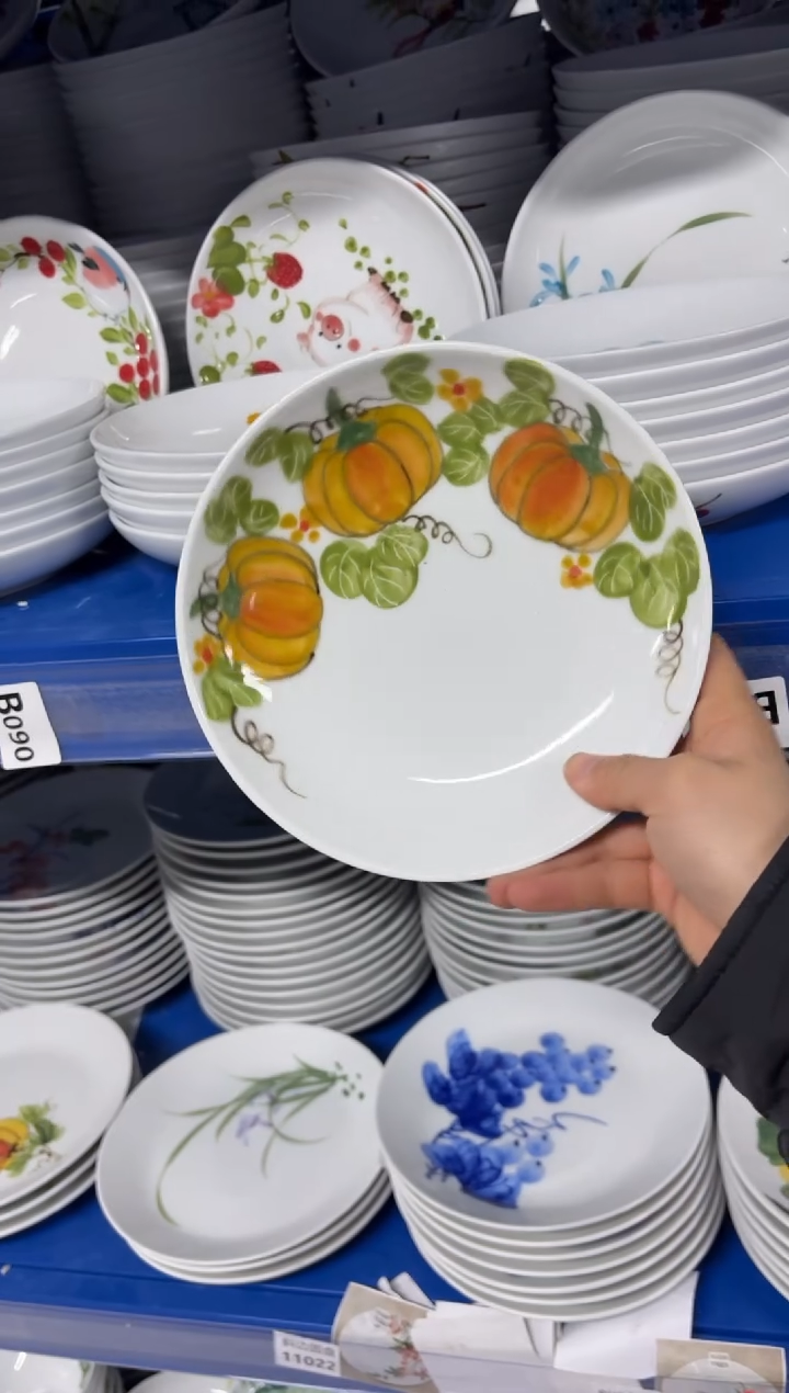 景德镇高温陶瓷食品级手绘釉中彩-浅盘