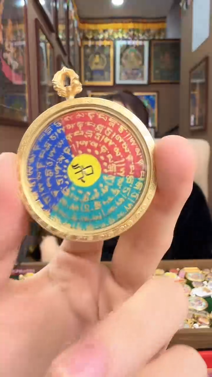 吊坠魔力支天心里话-热贡纯手绘唐卡