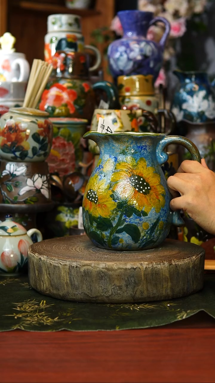 花瓶/杯子/碗40景德镇手工高温釉下彩