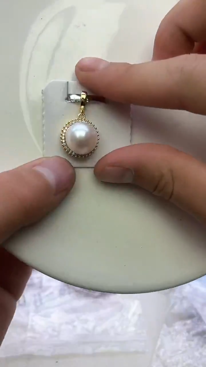 未镶嵌吊坠淡水珍珠白色系吊坠