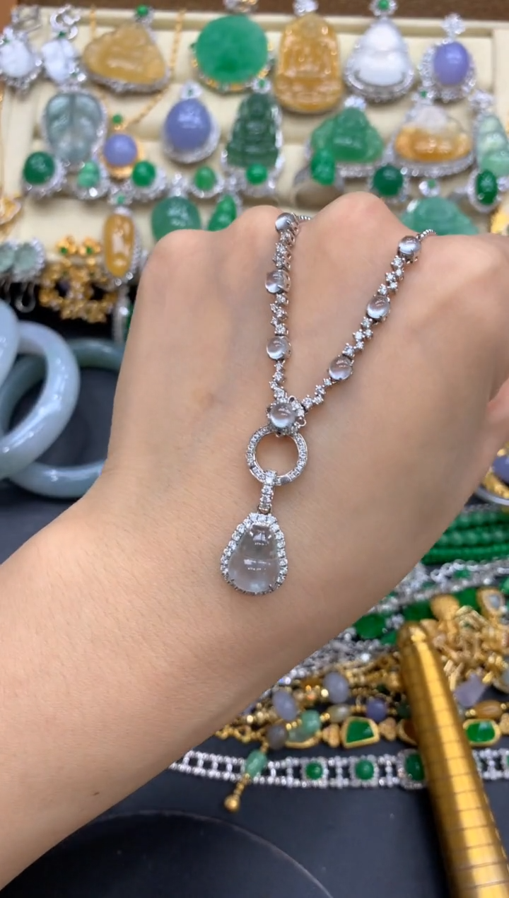 【闪购商品】翡翠颈饰18K金镶嵌442-中国好珍宝
