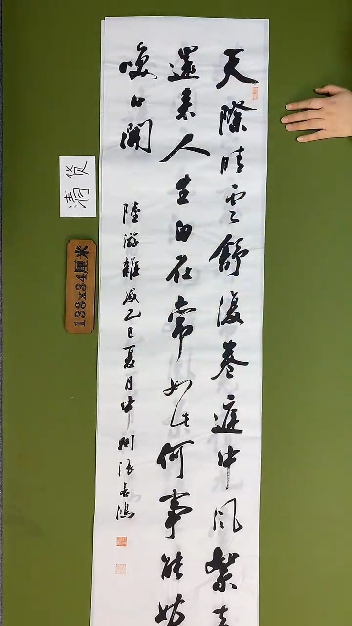 书法书法 张若鸿 尺寸138cm*34cm