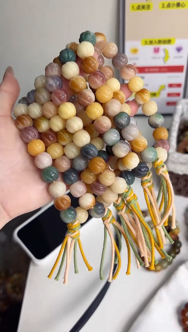 手串菩提根/象牙果沐j54紫美人玉化花卷酥11*13mm手持