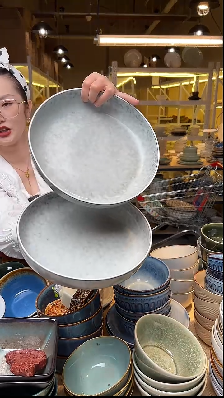 瓷74外贸尾货窑变釉下彩默认瑕疵