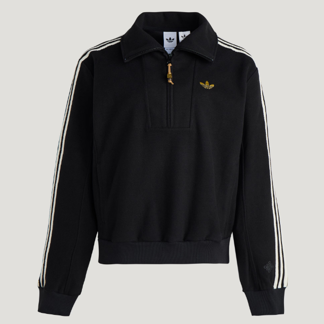 【专柜同款】adidas阿迪达斯女子新年款慵懒风半开襟运动卫衣KT3135