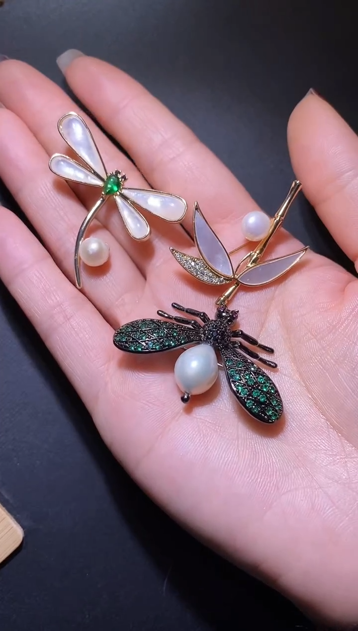 颈饰未镶嵌淡水珍珠明****之胸针珍珠