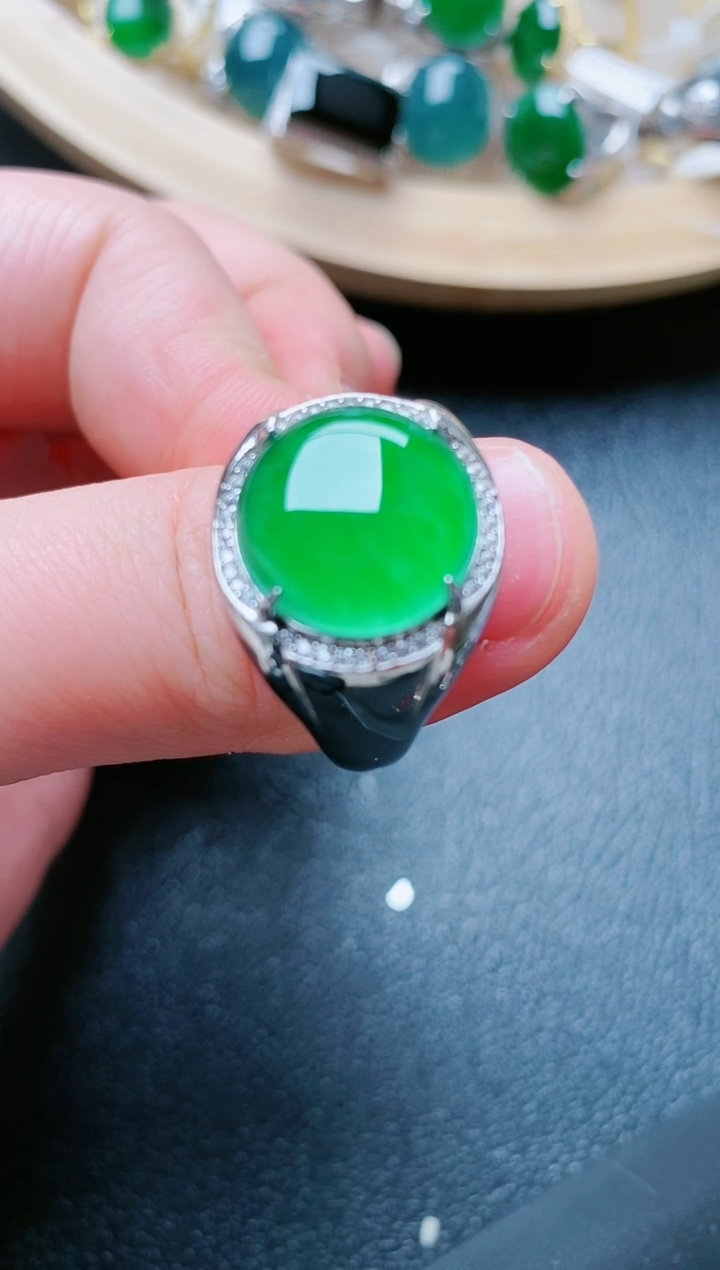 【闪购商品】翡翠戒指银S925镶嵌1111