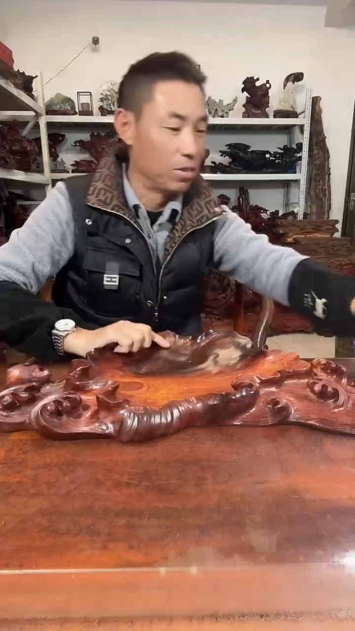 木真*笑红木随形创意底座yyds