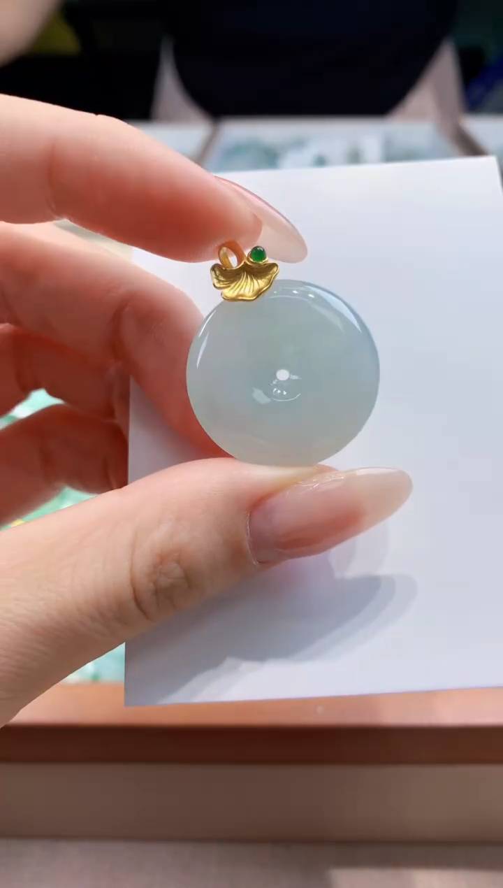 翡翠未镶嵌颈饰 天然A货翡翠挂件