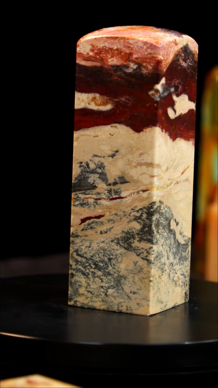 昌化石瓷白红砂印章印章印章